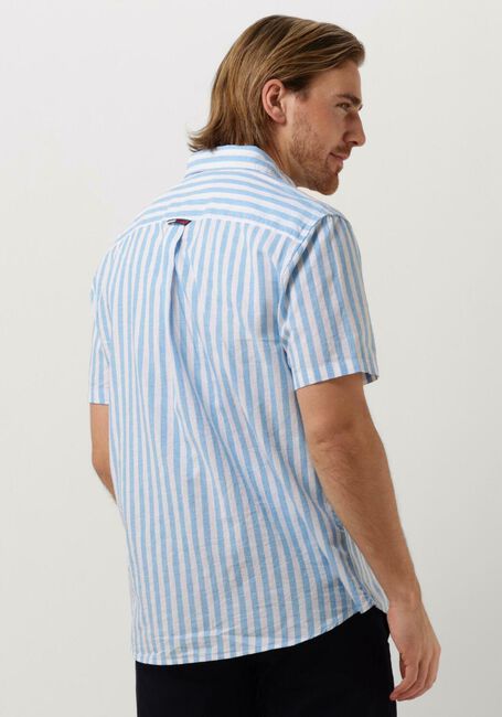 Hellblau TOMMY JEANS Casual-Oberhemd TJM RLX SS STRIPE LINEN SHIRT - large