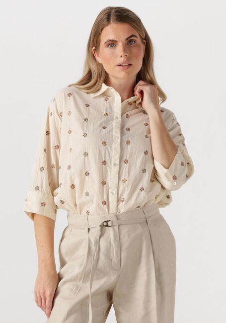 Ecru SUMMUM Blusen 3/4 SLEEVE BLOUSE TOP LINEN - large