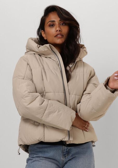 Beige OBJECT Wattierte Jack OBJZHANNA NEW SHORT JACKET - large
