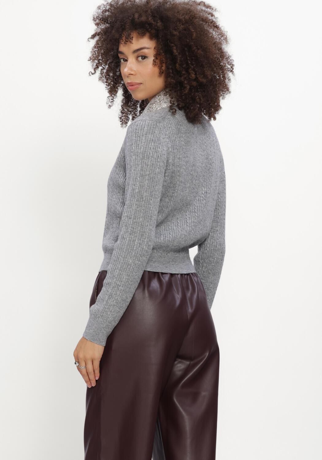 Graue SILVIAN HEACH Pullover CARDIGAN DESMET - large
