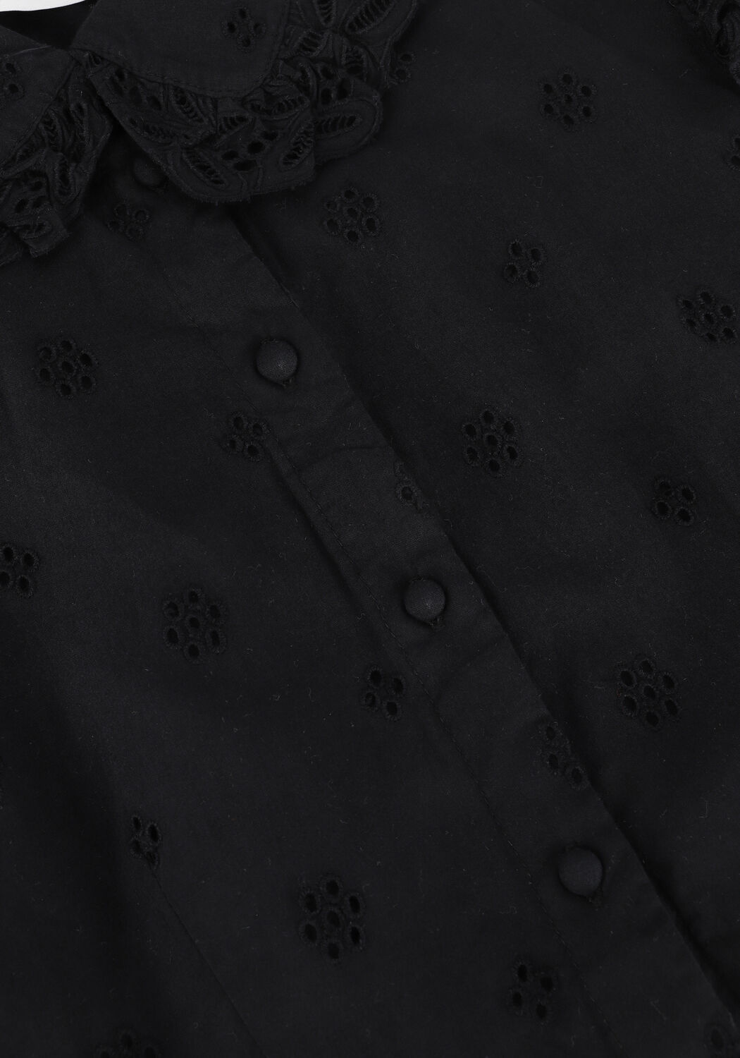 Schwarze SELECTED WOMEN Midikleid SLFBRODY LS SHORT BRODERI - large