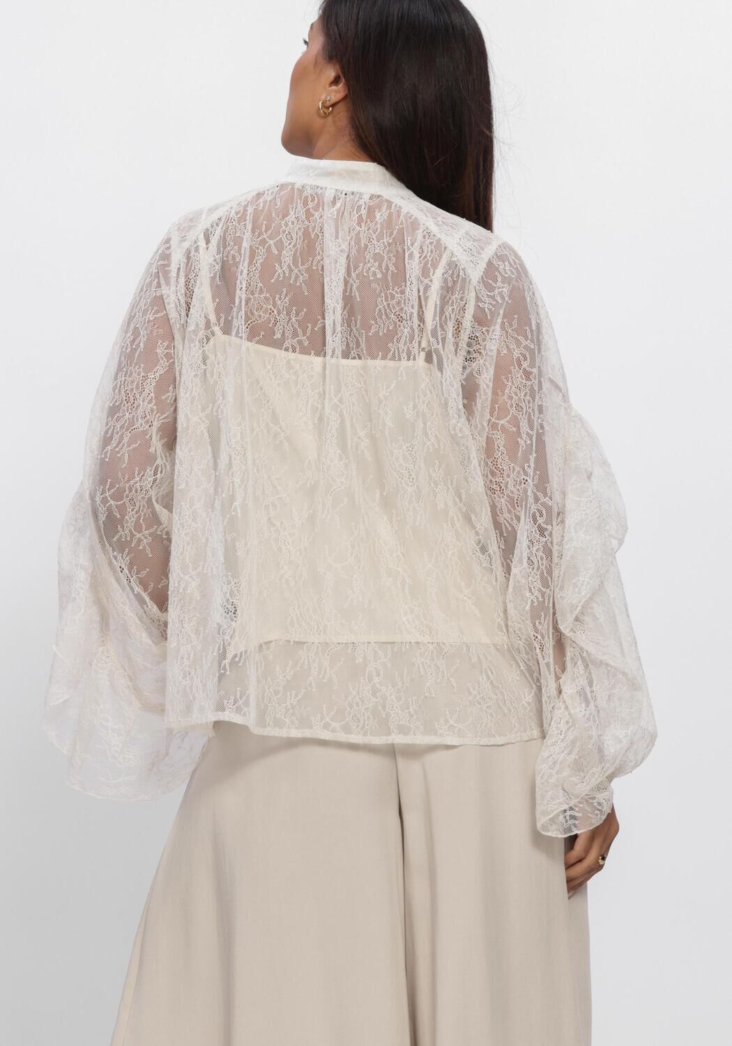 Beige SECOND FEMALE Blusen SYBELL LACE BLOUSE - large