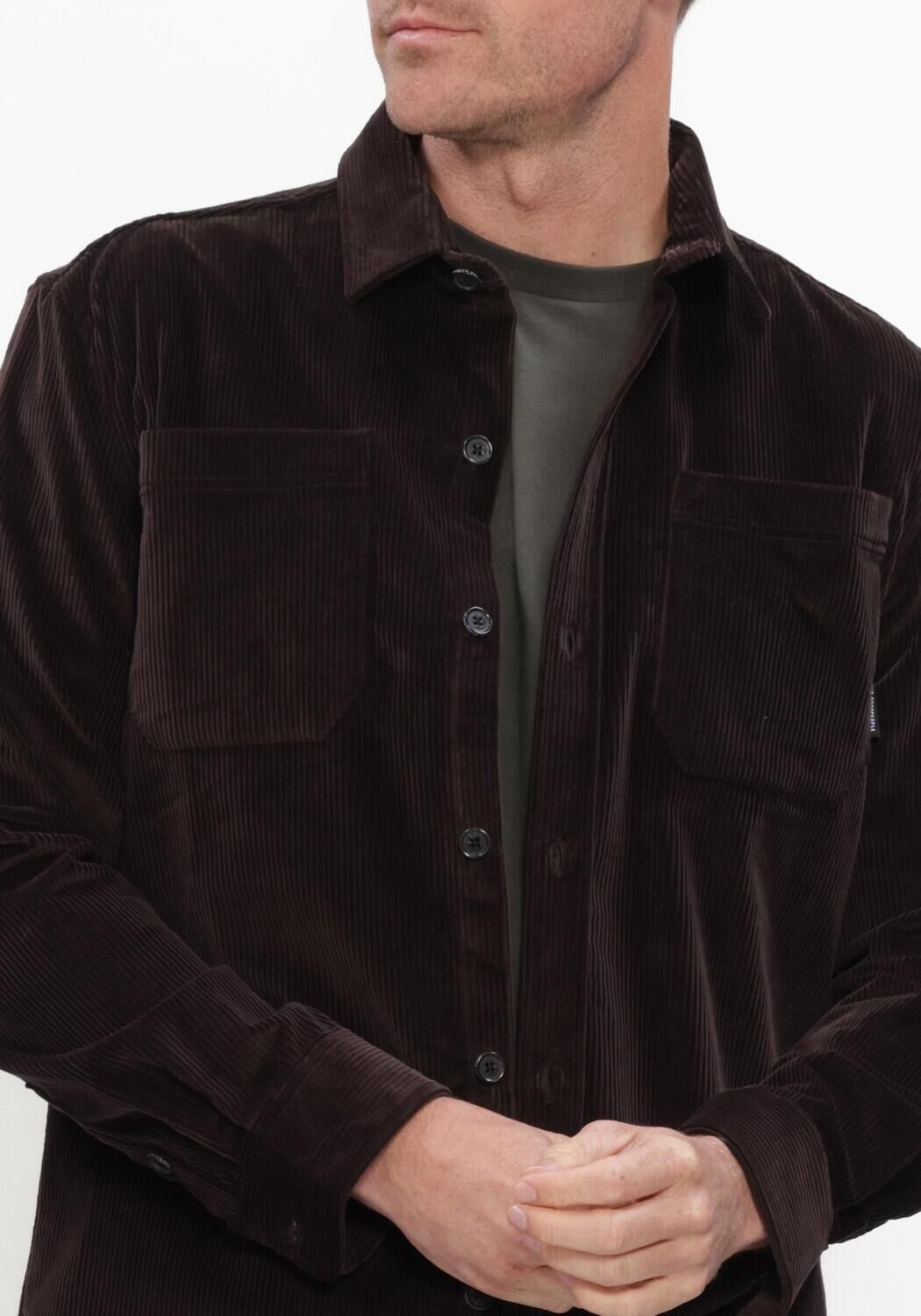 Braune THE GOODPEOPLE Overshirt SNEWY - large