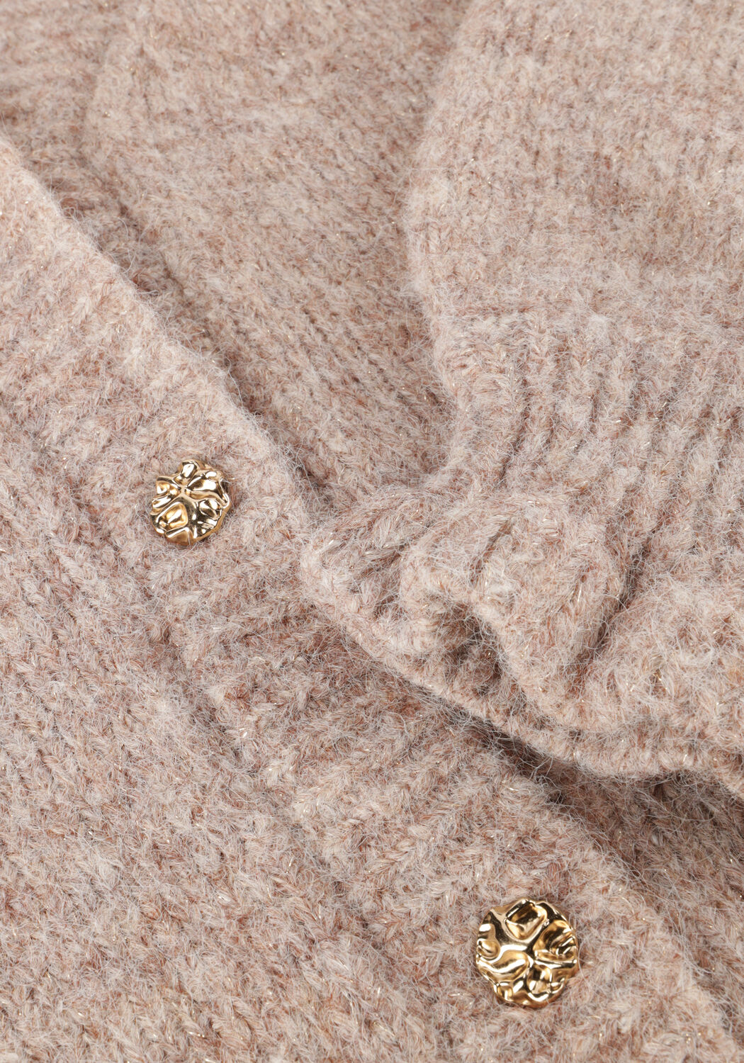 Braune SUMMUM Strickjacke CARDIGAN COZY MELANGE LUREX KNIT - large