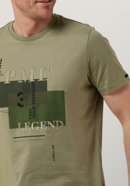 Olive PME LEGEND T-shirt SHORT SLEEVE R-NECK SINGLE JERSEY MERCERISED - large