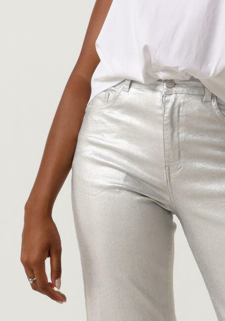 Silberne OBJECT Weite Hose OBJSUNNY MW PANT E DIV - large