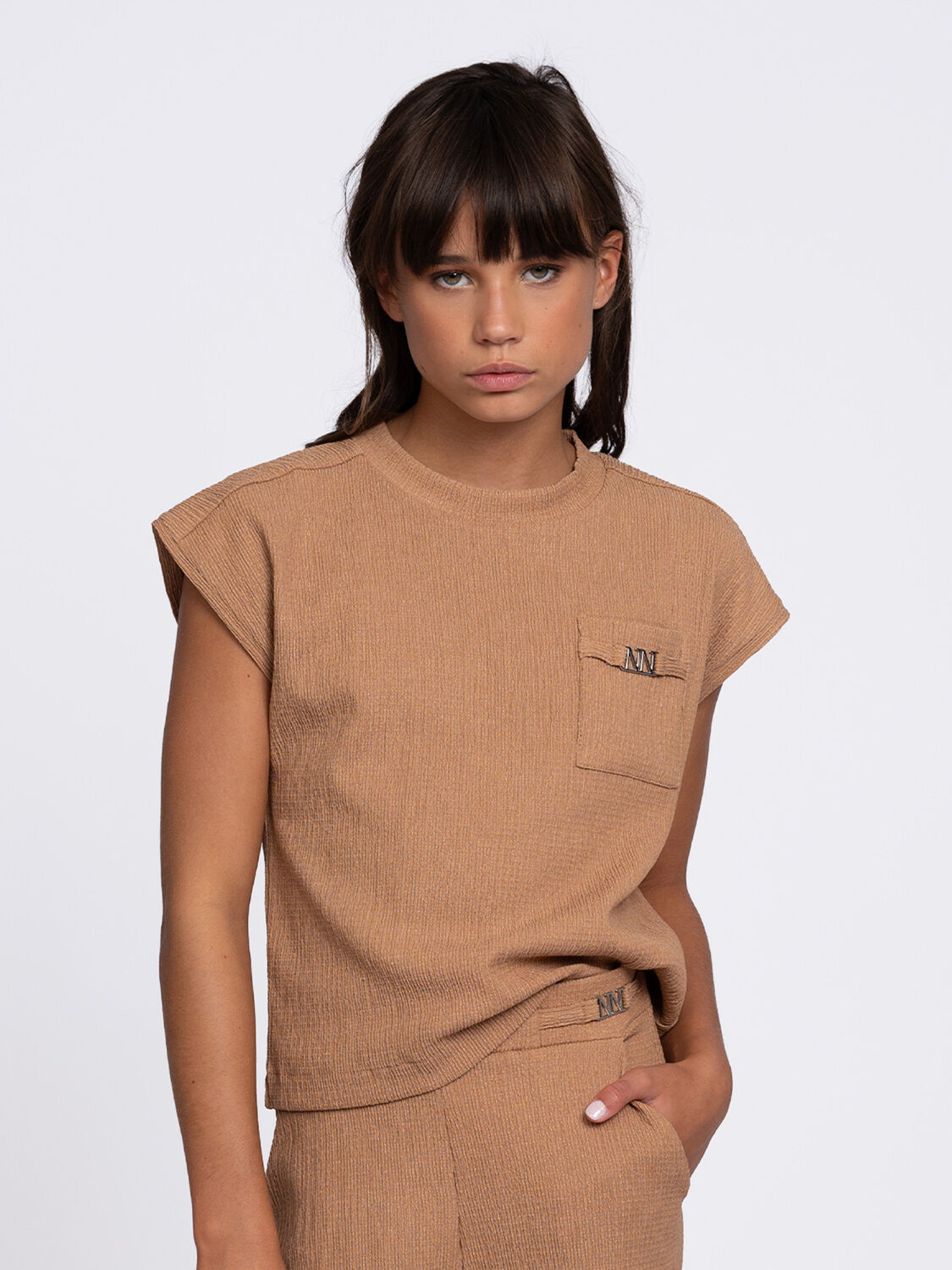 Camelfarbene NIK & NIK Top AALICIA TOP - large