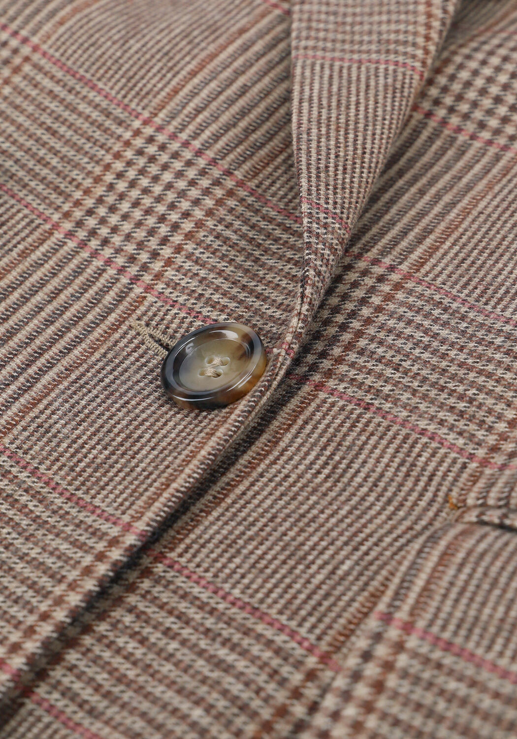 Camelfarbene VANILIA Blazer CHECK TAILOR - large