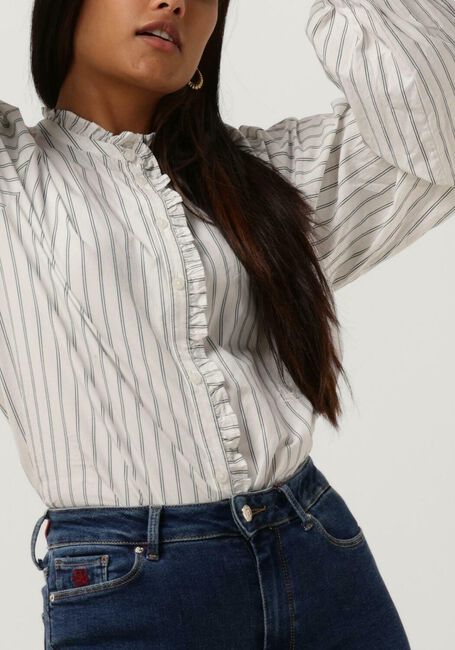 Beige TOMMY HILFIGER Blusen CO PINSTRIPE FEMININE BLOUSE LS - large