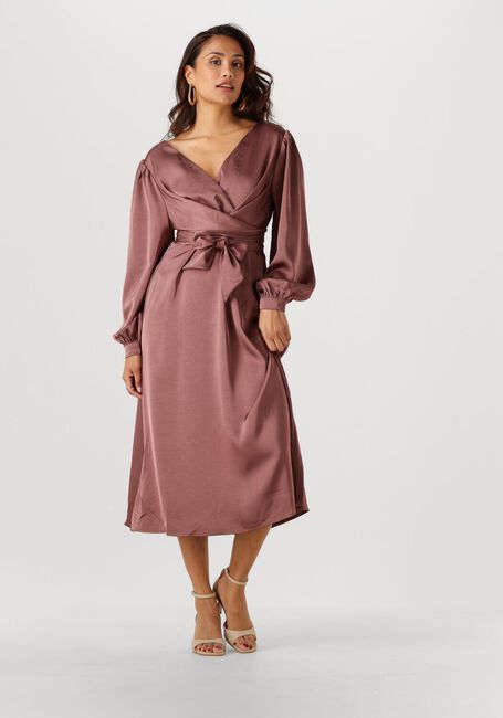 Taupe NEO NOIR Midikleid RIMINI HEAVY SATEEN DRESS - large