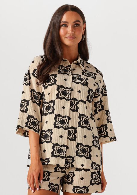 Beige OBJECT Blusen OBJELLA 3/4 SHIRT 138 - large