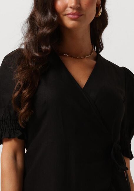 Schwarze Y.A.S. Minikleid YASFLAXY SS WRAP DRESS - large