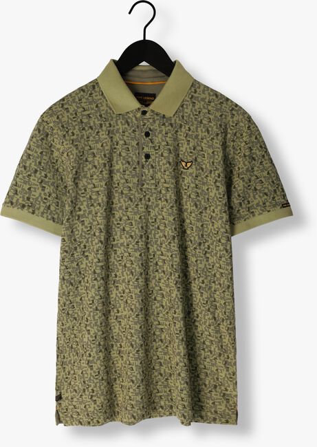 Grüne PME LEGEND Polo-Shirt SHORT SLEEVE POLO FINE PIQUE ALL OVER PRINT - large