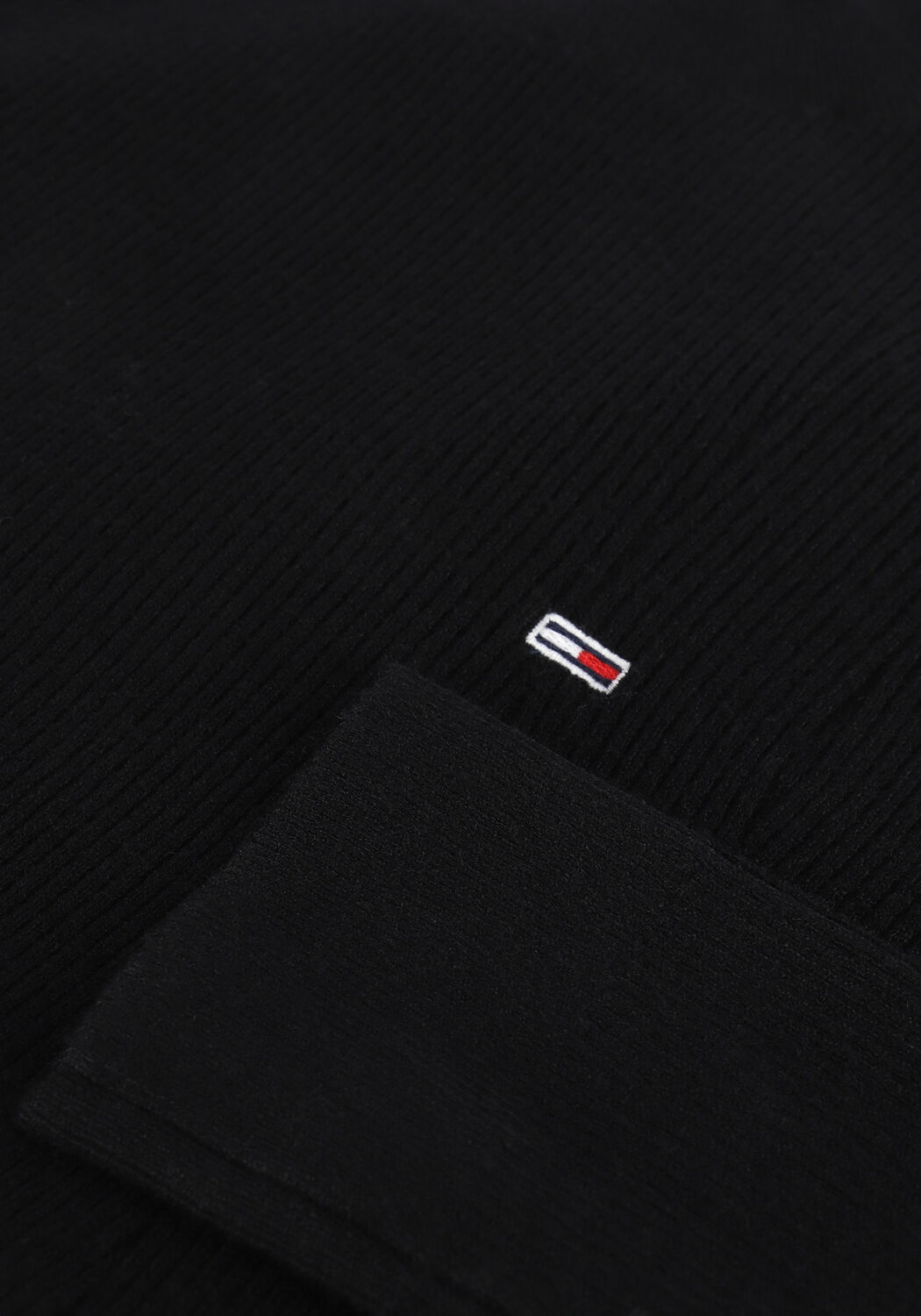 Schwarze TOMMY JEANS Pullover TJW ESSENTIAL RIB SWEATER - large