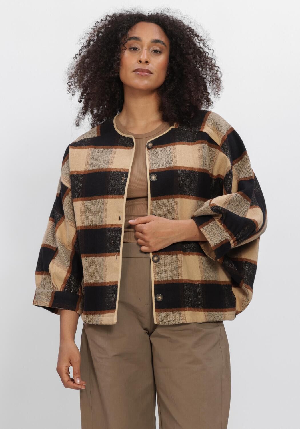 Mehrfarbige/Bunte SUMMUM Jack JACKET HEAVY CHECK - large
