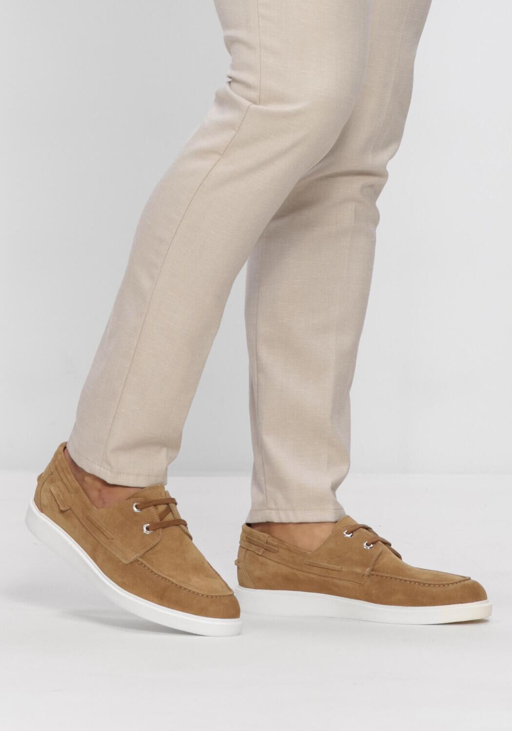 Camelfarbene STEFANO LAURAN Schn&uuml;rschuhe STAR 11 - large