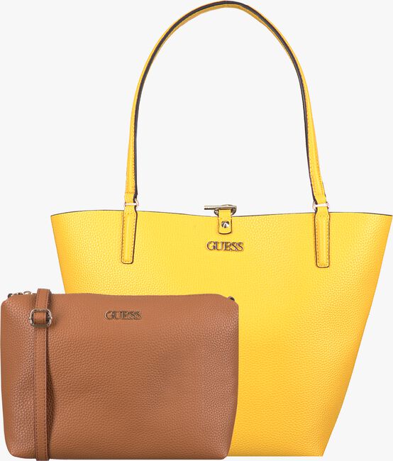 Gelbe GUESS Handtasche ALBY TOGGLE TOTE - large
