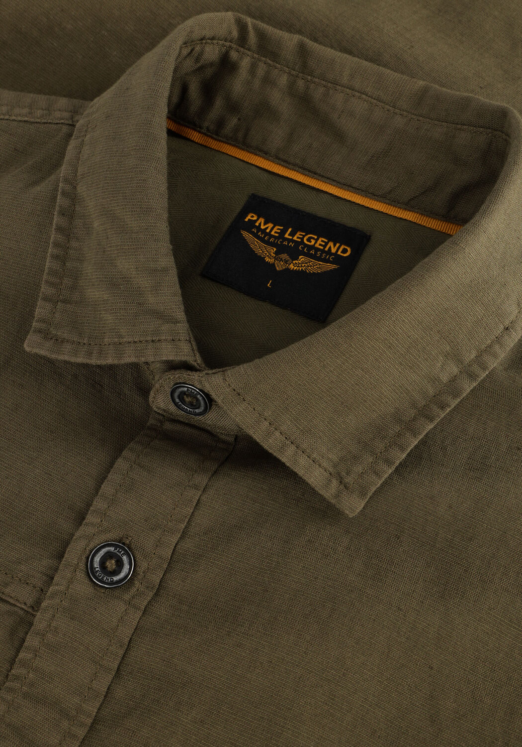 Gr&uuml;ne PME LEGEND Casual-Oberhemd SHORT SLEEVE SHIRT CTN/LINEN - large