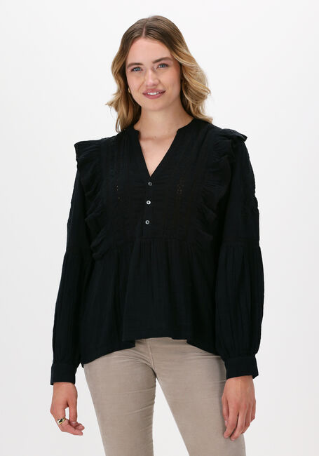 Schwarze SISSEL EDELBO Blusen ANNIE ORGANIC COTTON SHIRT - large
