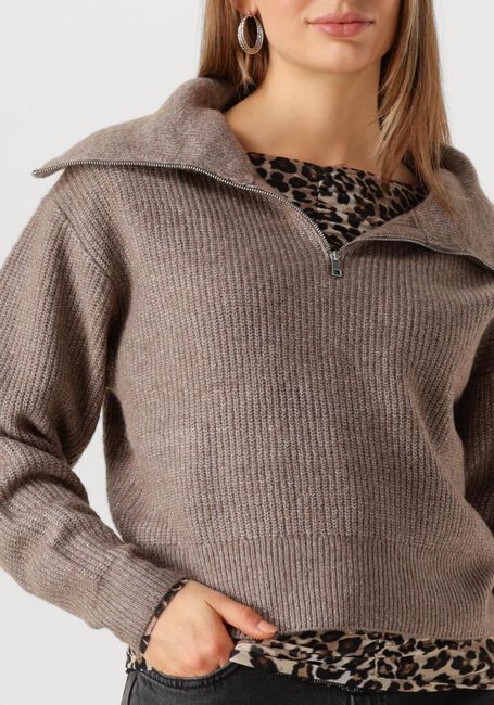 Braune MSCH COPENHAGEN Pullover MSCHGYTTA ZIP PULLOVER - large