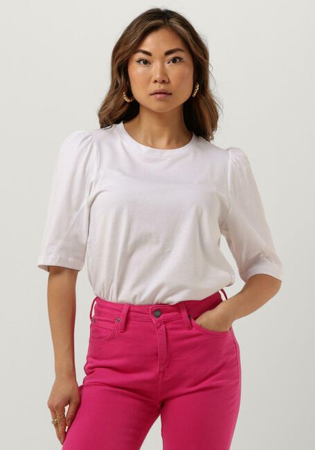Weiße MSCH COPENHAGEN T-shirt TIFFA ORGANIC 2/4 PUFF TEE - large