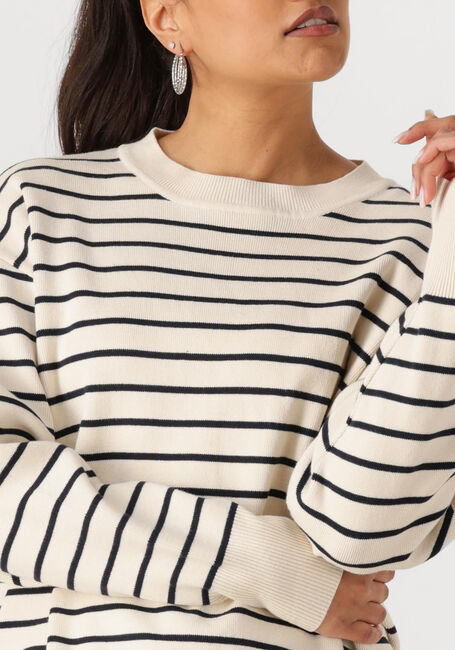 Ecru WITHBLACK Pullover WBLBARBARA LS STRIPED PULLOVER - large