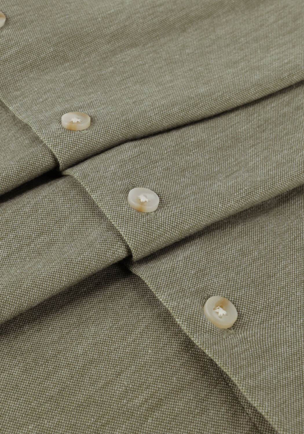 Olive CAST IRON Casual-Oberhemd LONG SLEEVE SHIRT CF JERSEY PIQUE TEC - large