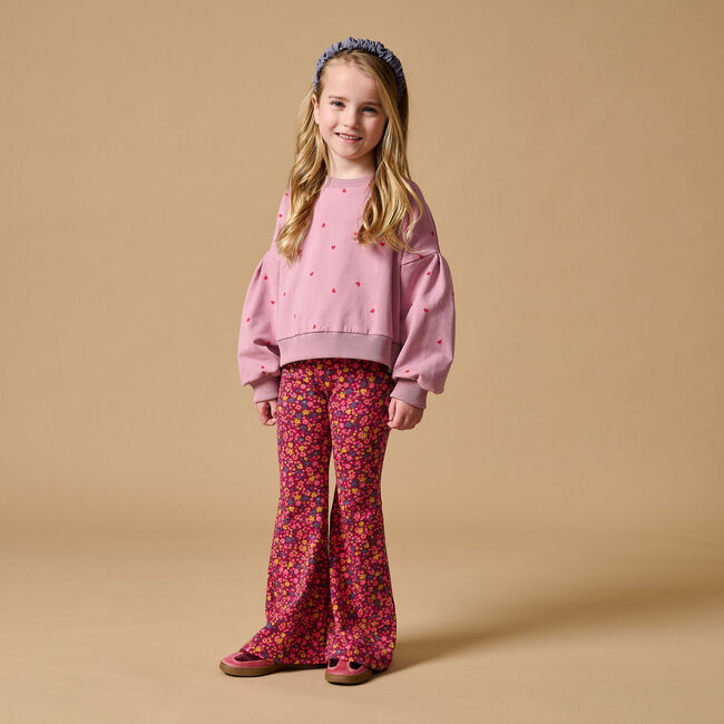 Bordeaux PETIT BLUSH Schlaghose BOWIE FLARED PANTS - large