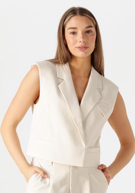 Ecru COPENHAGEN MUSE Gilet CMTAILOR-SHORT WAISCOAT - large