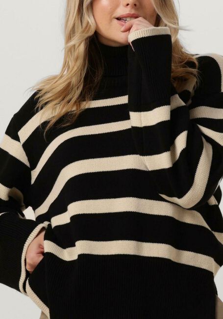 Schwarze MODSTRÖM Pullover CORBINMD STRIPE T-NECK - large