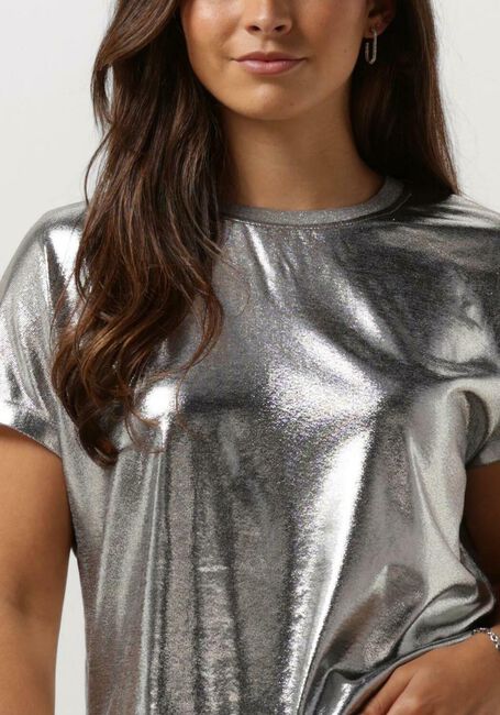Silberne MOS MOSH T-shirt NIVOLA FOIL TEE - large