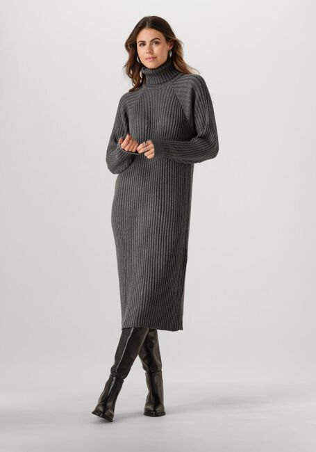 Graue Y.A.S. Midikleid YASMAVI KNIT MIDI ROLLNECK DRESS - large