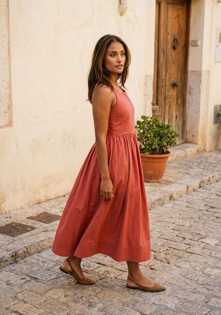 Rote SUNCOO Midikleid COVER - large