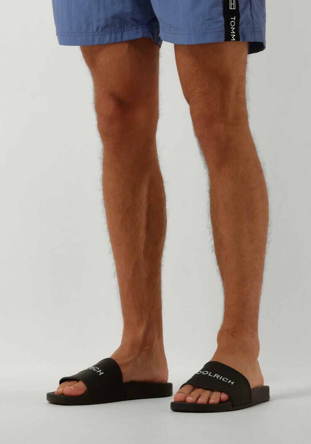 Schwarze WOOLRICH Badelatschen SLIDE EVA - large