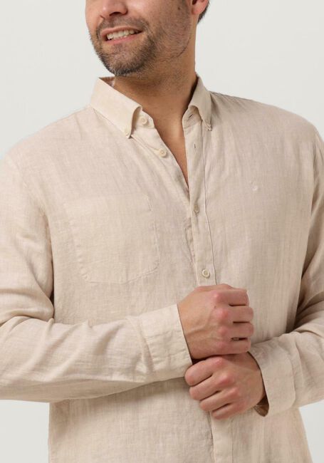 Beige BUTCHER OF BLUE Casual-Oberhemd ROBBINS LINEN CLEAN SHIRT - large
