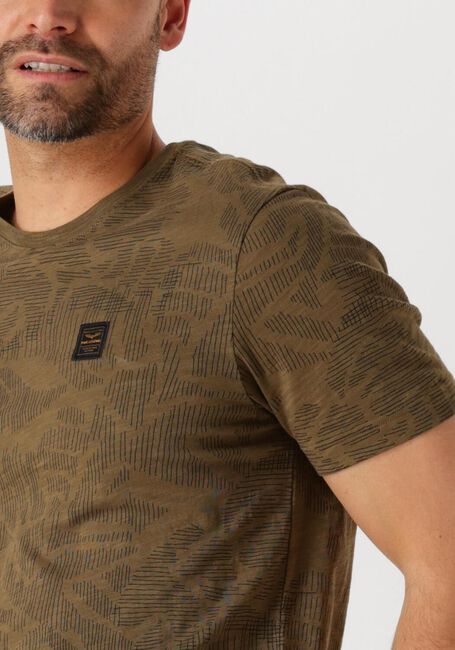 Grüne PME LEGEND T-shirt SHORT SLEEVE R-NECK SLUB JERSEY AOP - large
