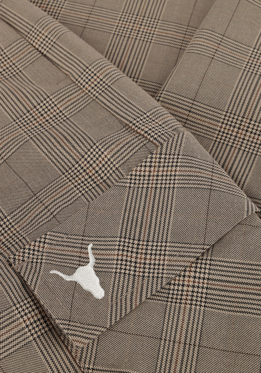 Camelfarbene ALIX THE LABEL Cargohosen LADIES WOVEN CHECK CARGO PANTS - large