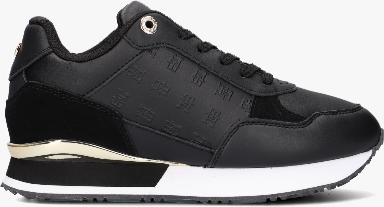 Schwarze TOMMY HILFIGER Sneaker Low METALLIC MONOGRAM EMBOSS 