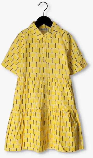 Gelbe LIKE FLO Minikleid AOP WOVEN DRESS WITH COLLAR - large