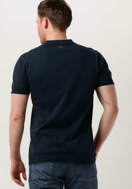 Dunkelblau PURE PATH Polo-Shirt KNIT POLO WITH CHESTPRINT - large