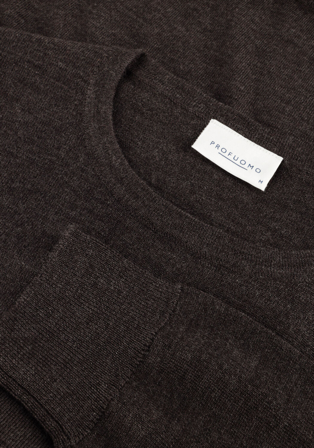 Braune PROFUOMO Pullover PULLOVER CREW NECK MERINO - large