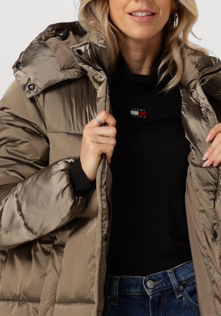 Grüne CALVIN KLEIN Wattierte Jack MONOLOGO ND SHINY LONG PUFFER - large