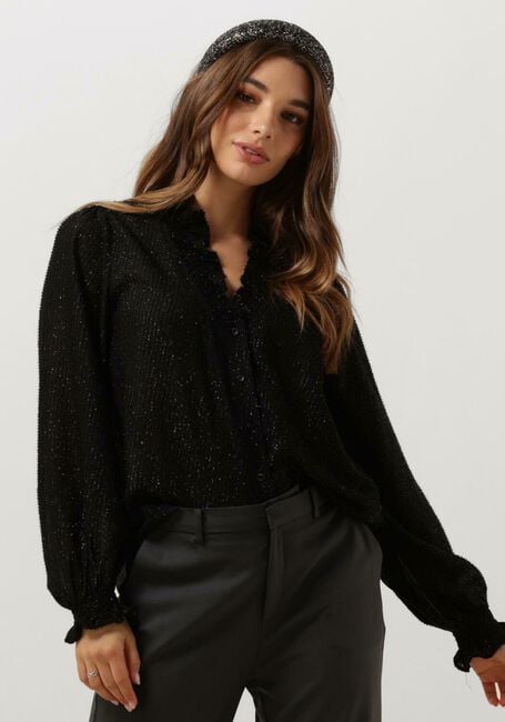 Schwarze NEO NOIR Blusen BRIELLE GLITTER BLOUSE - large