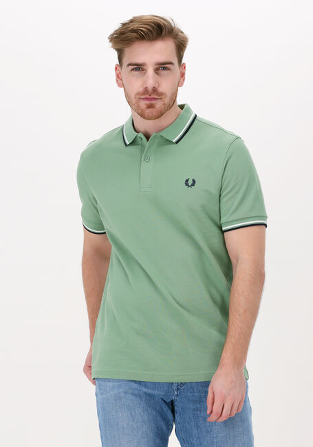 Gr&uuml;ne FRED PERRY Polo-Shirt TWIN TIPPED FRED PERRY SHIRT - large
