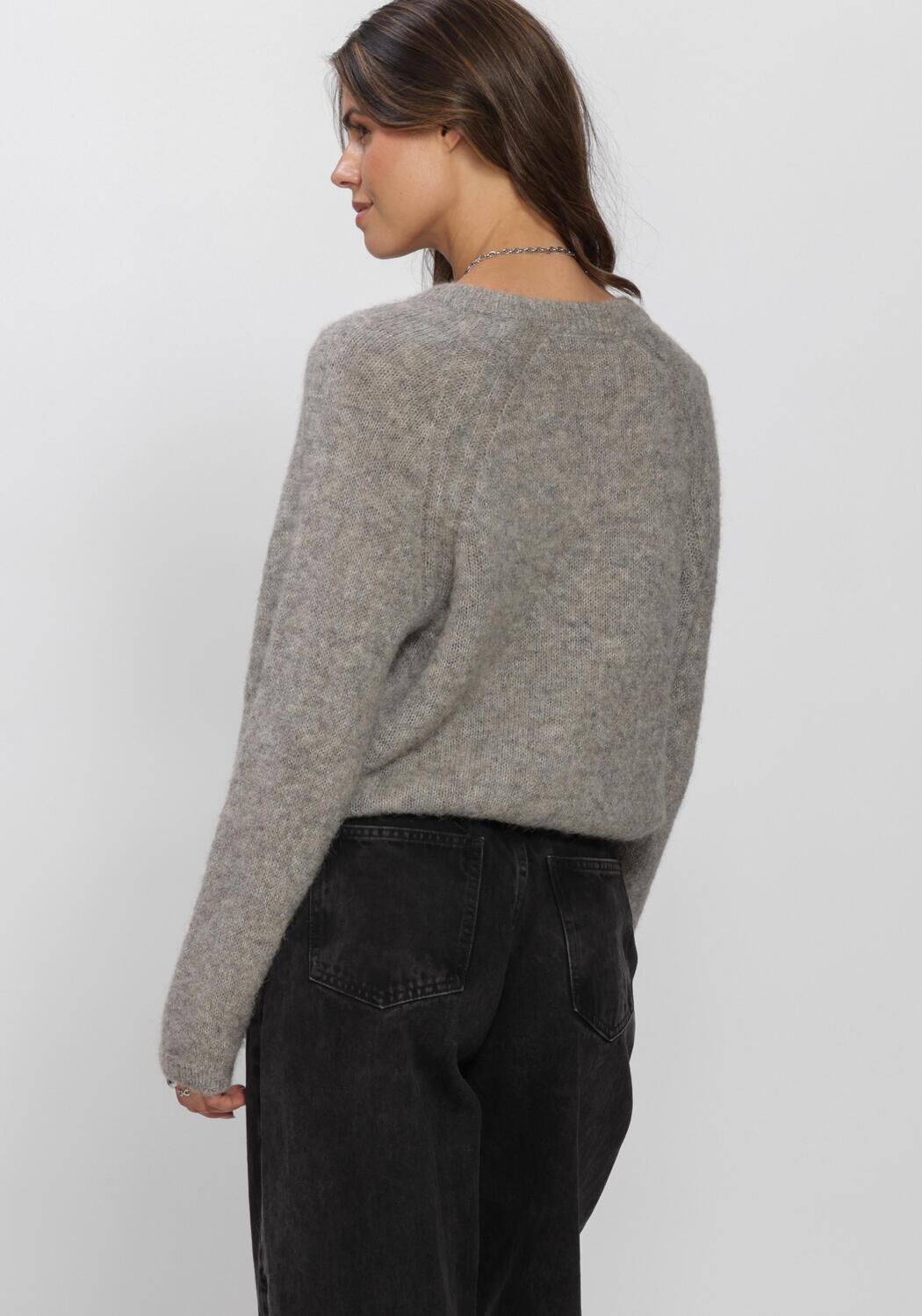 Graue BY-BAR Strickjacke FALON CARDIGAN - large