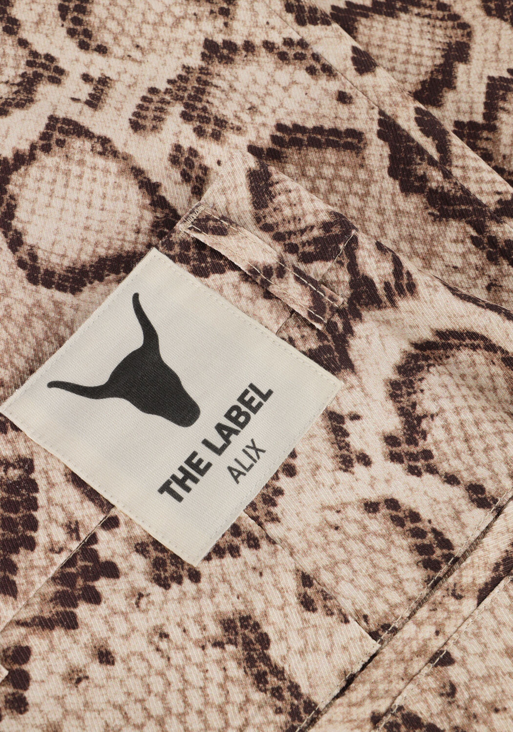 Sand ALIX THE LABEL Hose LADIES WOVEN SNAKE TWILL PANTS - large