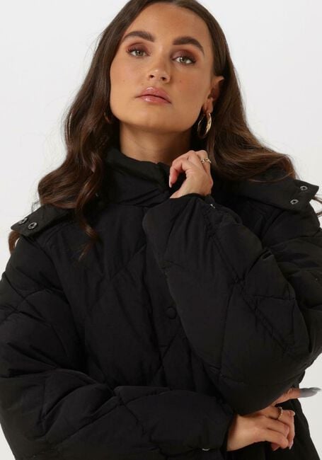 Schwarze OBJECT Wattierte Jack JALLY DOWN COAT 123 - large