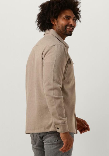 Sand PUREWHITE Overshirt WOOL LOOK OVERSHIRT WITH POCKET AT FRONT - large