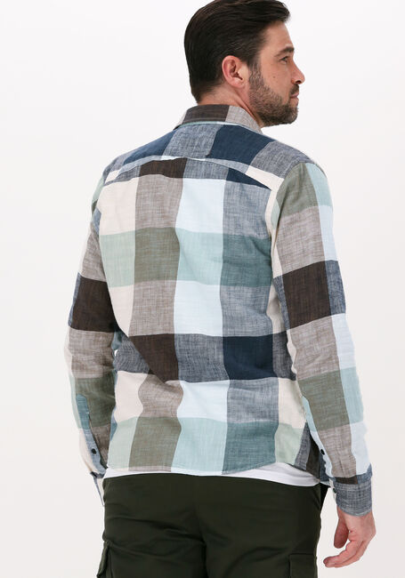 Grüne CAST IRON Casual-Oberhemd LONG SLEEVE SHIRT BOLD CHECK SLUB COTTON - large