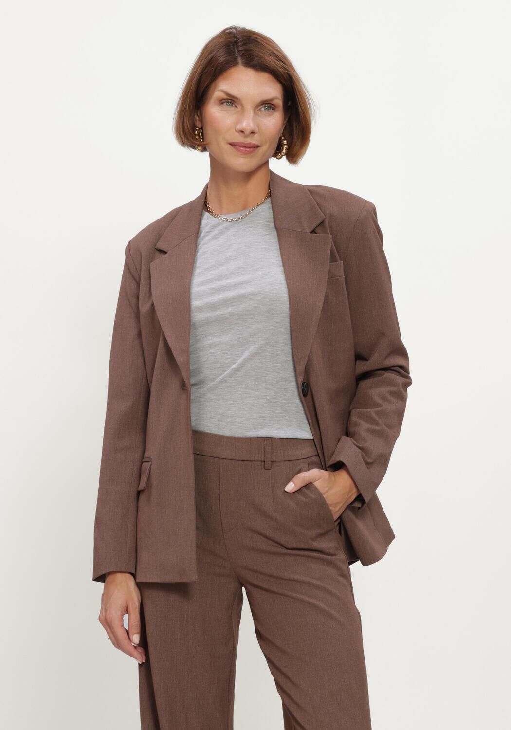 Braune OBJECT Blazer OBJLISA LO BLAZER NOOS - large